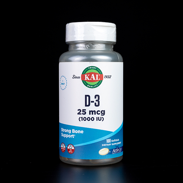 D-3 25 mcg (1,000 IU) (100 softgels)  
