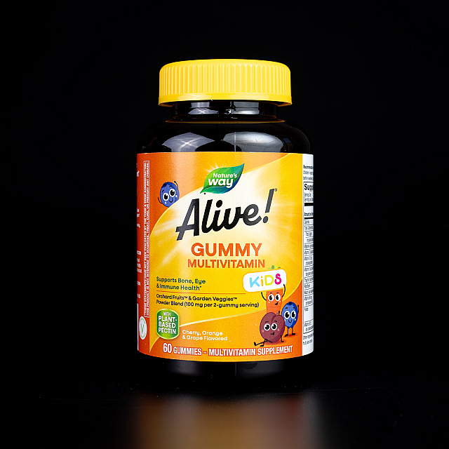 Alive! Kids Gummy Multivitamin (60 gummies)  Cherry, Orange and Grape