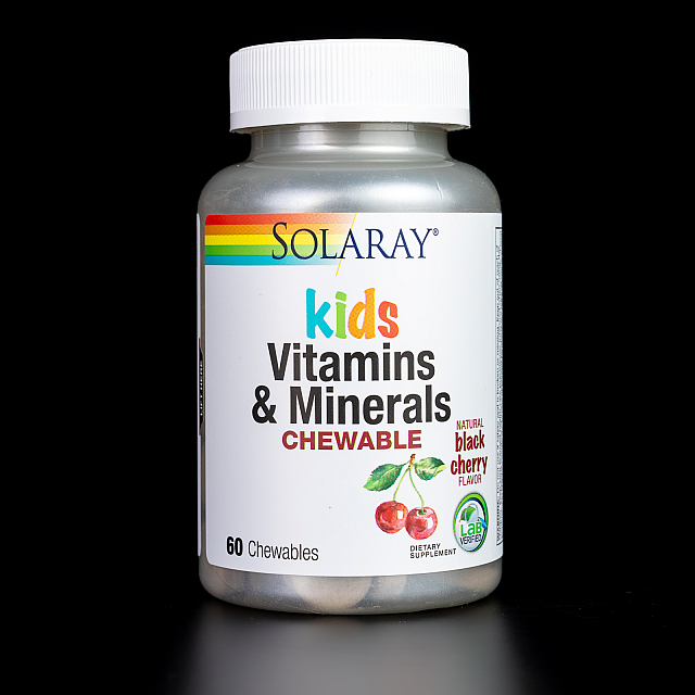 Kids Vitamins and Minerals Chewable (60 chewables) Natural Black Cherry