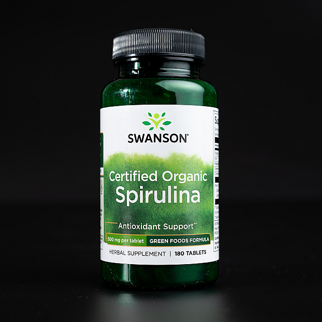 Certified Organic Spirulina 500 mg (180 tabs)  
