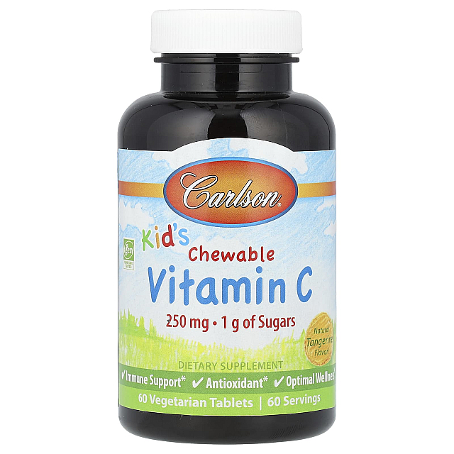 Kid's Vitamin C Gummies 250 mg (60 Vegetarian Gummies) Natural Tangerine