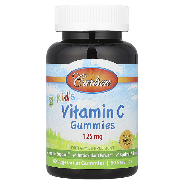 Kid's Vitamin C Gummies 125 mg (60 Vegetarian Gummies) Natural Orange