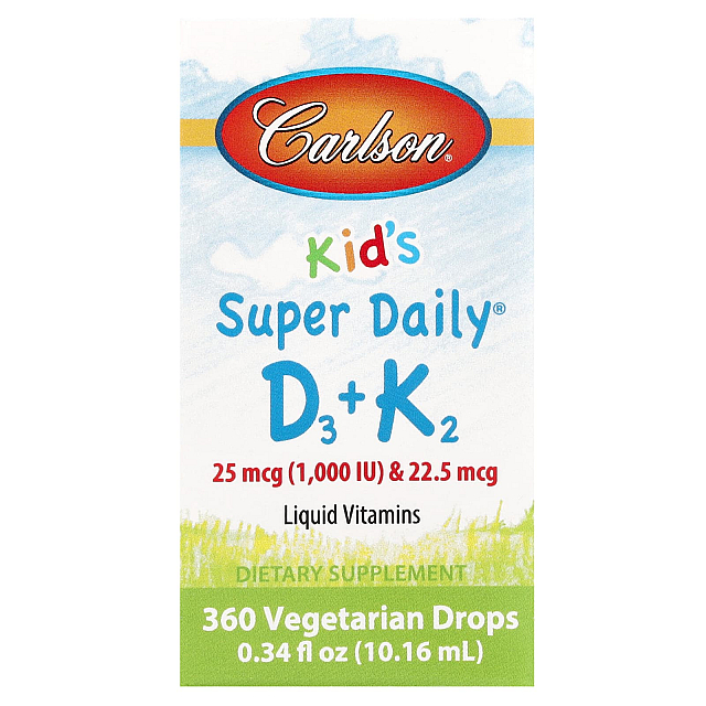 Kid's Super Daily D3 + K2 25 mcg (1,000 IU) + 22,5 mcg (10,16 ml)