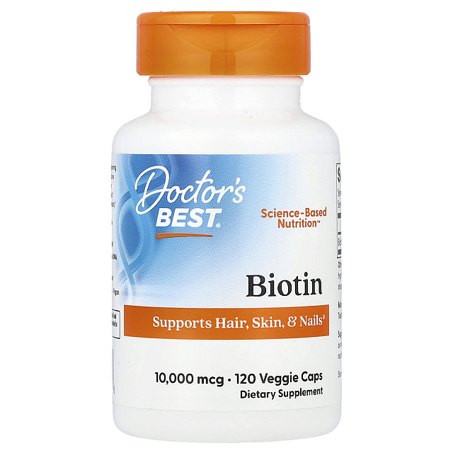 Biotin 10,000 mcg (120 Veggie Caps)