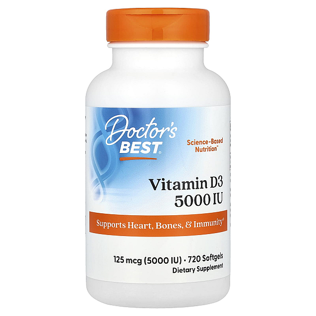 Vitamin D3 125 mcg (5,000 IU) (720 Softgels)
