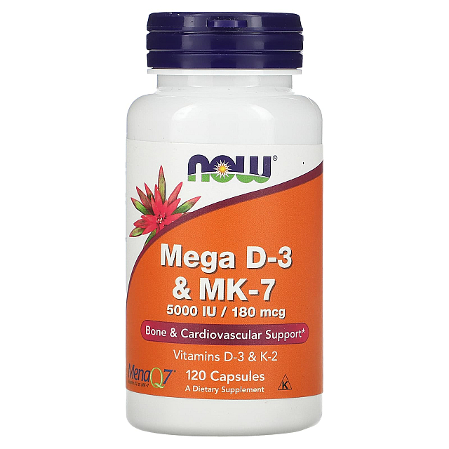 Mega D-3 & MK-7 5000 IU / 180 mcg (120 veg caps)  