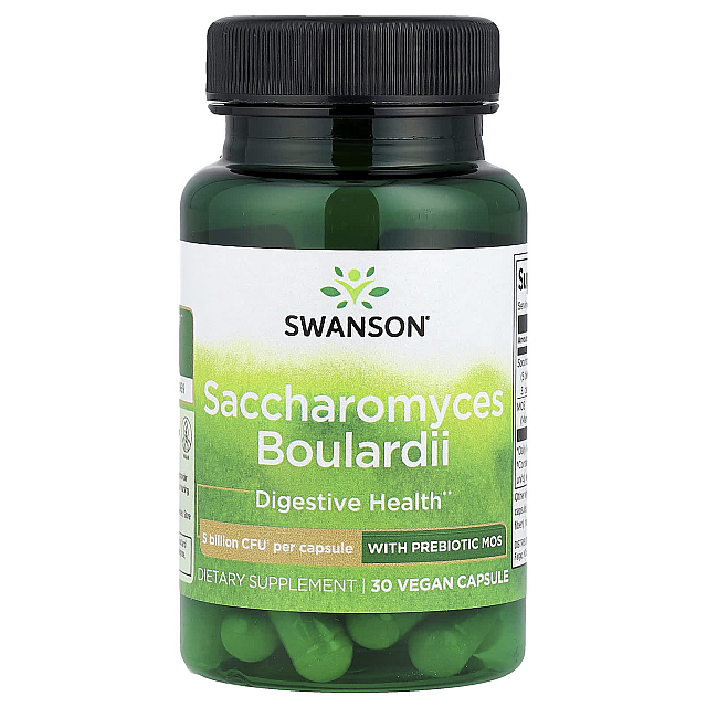 Saccharomyces Boulardii with Prebiotic MOS (30 Vegan Capsules)