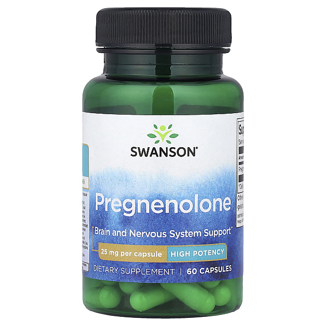 Pregnenolone High Potency 25 mg	(60 caps)