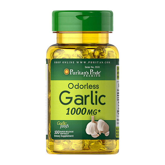Odorless Garlic Extract 1000 mg (100 softgels)  