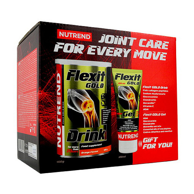 Flexit Drink Gold + Flexit Gold Gel 100 ml (400 g + 100ml)  Orange