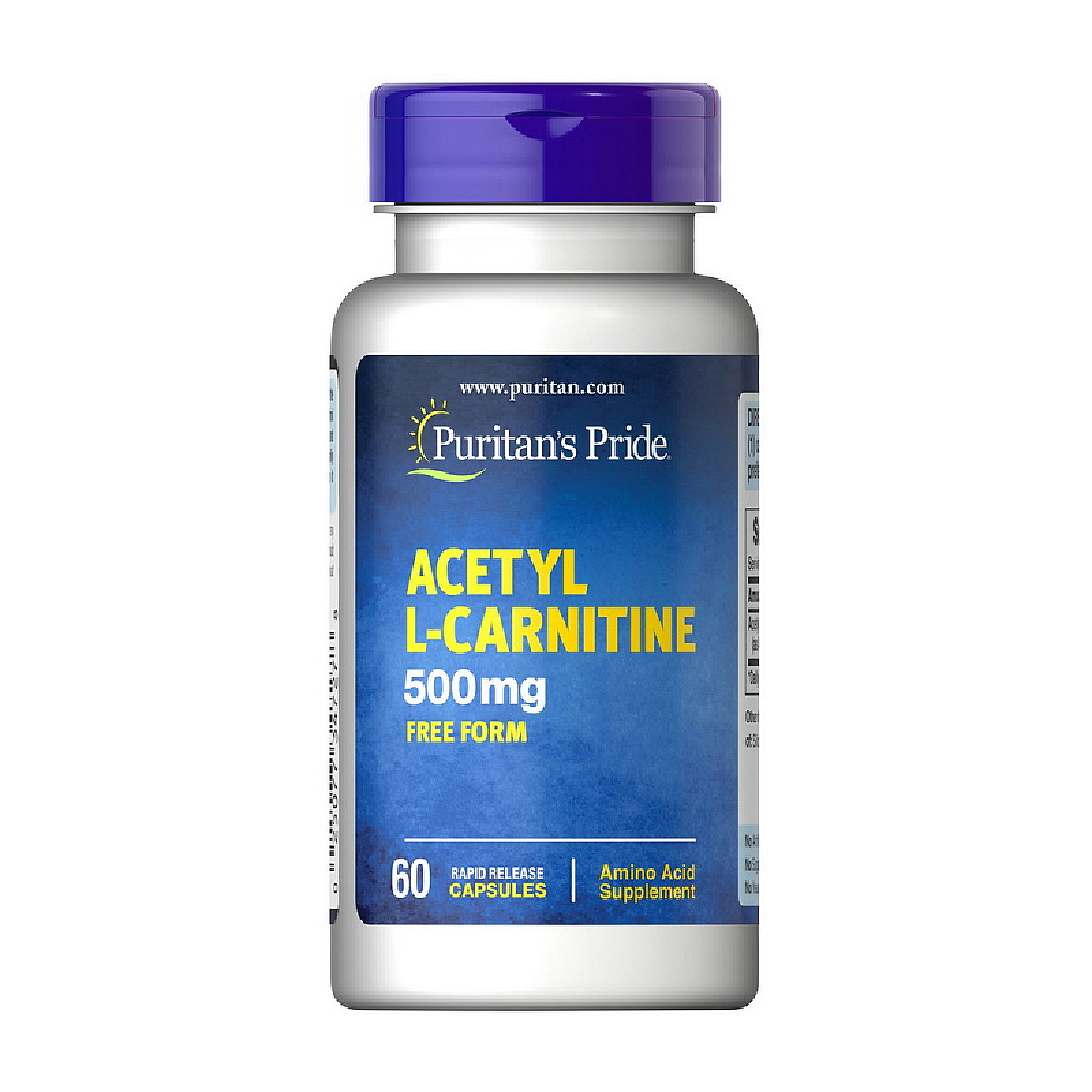 puritans pride acetyl l-carnitine free form 500 mg (60 caps) от Puritan's купить Л-карнитин (L-Carnitine) в Киеве, Харькове, и Украине ≣ цена, отзывы, описание ≣ Skin Type_sensative