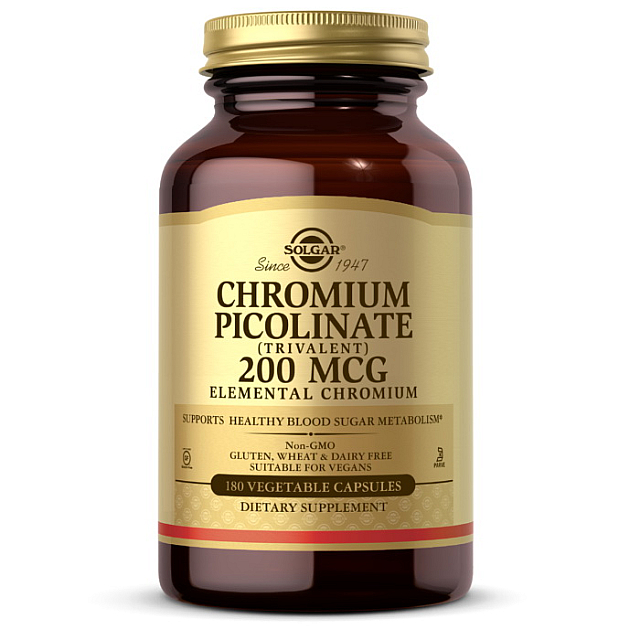 Chromium Picolinate 200 mcg (180 veg caps)  