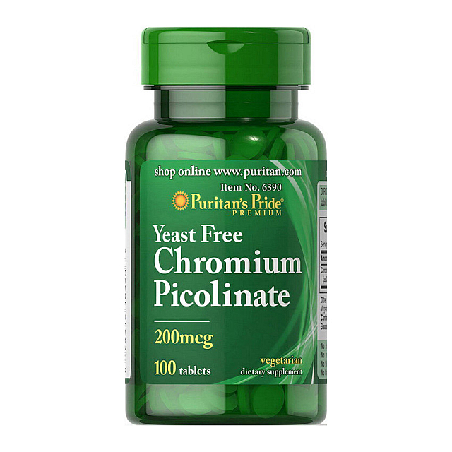 Chromium Picolinate 200 mcg Yeast Free (100 tablets)  