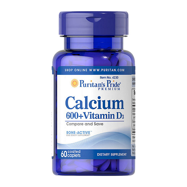 Calcium 600+ Vitamin D3 (60 caplets)  
