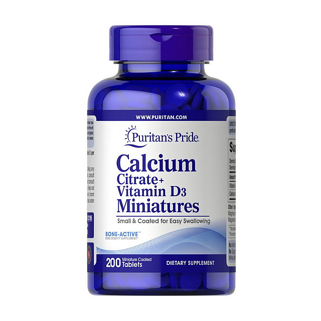 Calcium Citrate + Vitamin D3 Miniatures (200 tab)  