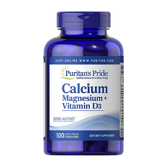 Calcium Magnesium + Vitamin D3 (100 caps)  