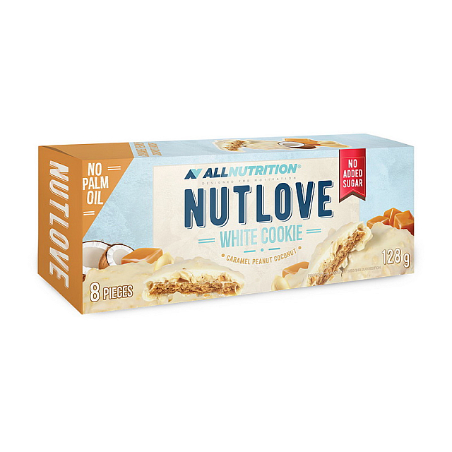 Nutlove White Cookies (128 g)  Caramel-peanut-coconut