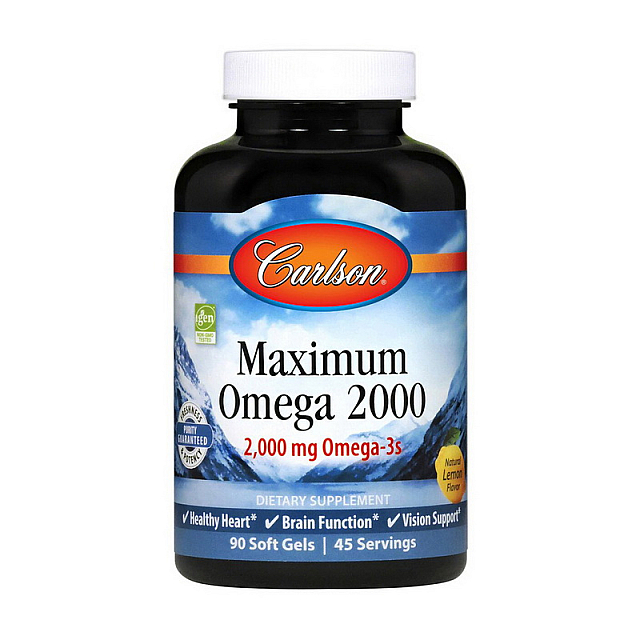 Maximum Omega 2000 mg (90 soft gels) Natural lemon 