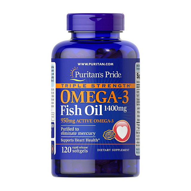 Triple Strength Omega-3 Fish Oil 1400 mg (950 mg active) (120 softgels)  
