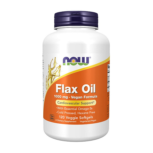 Flax Oil 1000 mg Vegan Formula (120 veg softgels)  