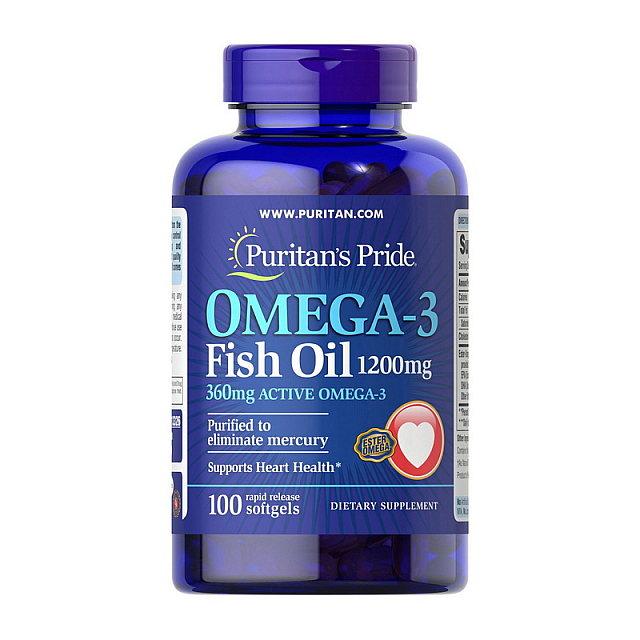 Omega-3 Fish Oil 1200 mg (100 softgels)  