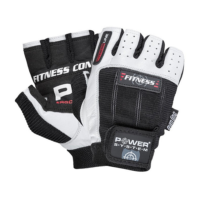 Fitness Gloves White-Black 2300WB (S size)  