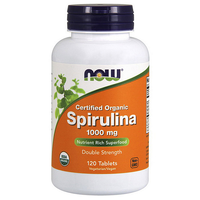 Spirulina 1000 mg certified organic (120 tabs)  