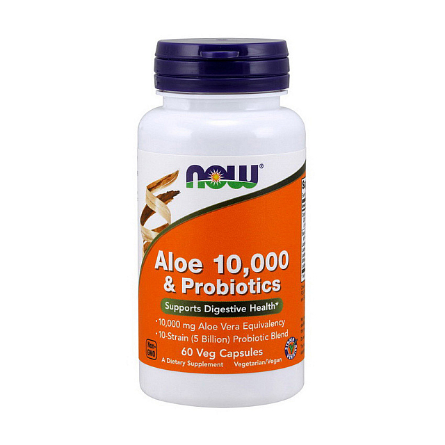 Aloe 10,000 & Probiotics (60 veg caps)  