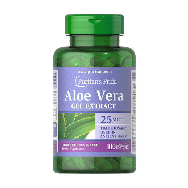 Aloe Vera Gel Extract 25 mg (100 softgels)  