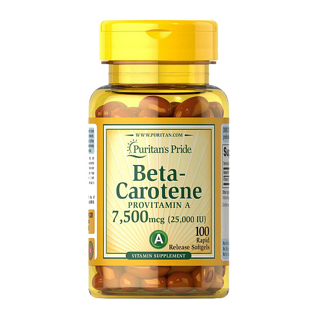 Beta-Carotene 7,500 mcg (100 softgels)  