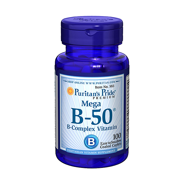 Mega B-50 B-Complex Vitamin (100 caplets)  