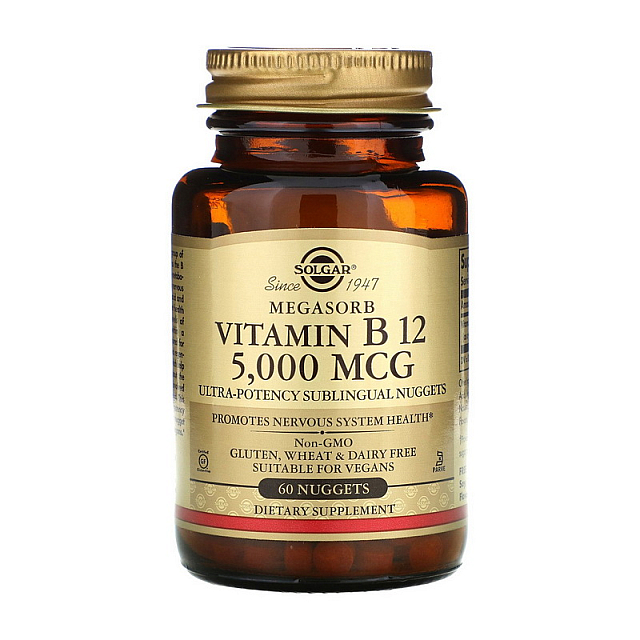 Vitamin B-12 5000 mcg megasorb (60 nuggets)  