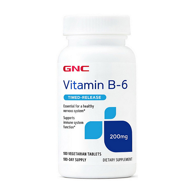 Vitamin B-6 Timed-Release 200 mg (100 veg tab)  