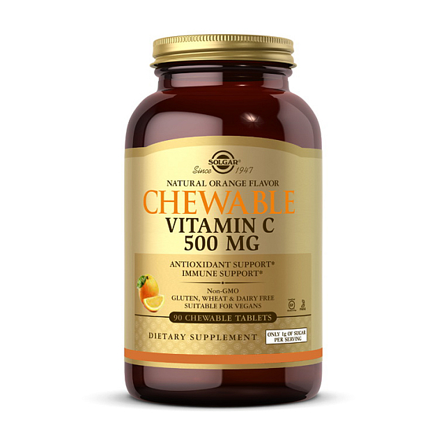 Chewable Vitamin C 500 mg (90 chew tab) Raspberry-cranberry 