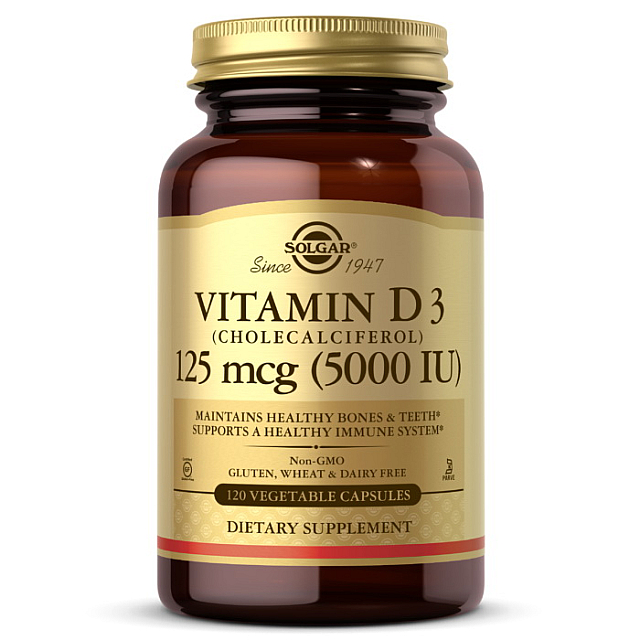 Vitamin D3 5000 IU (120 veg caps)  