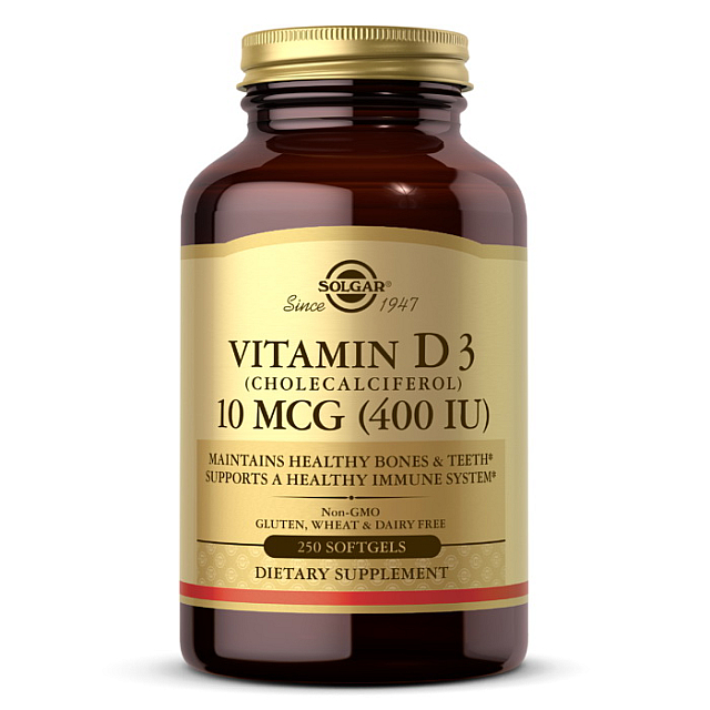 Vitamin D3 400 IU (250 softgels)  