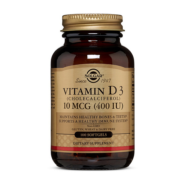 Vitamin D3 10 mcg (400 IU) (100 softgels)  