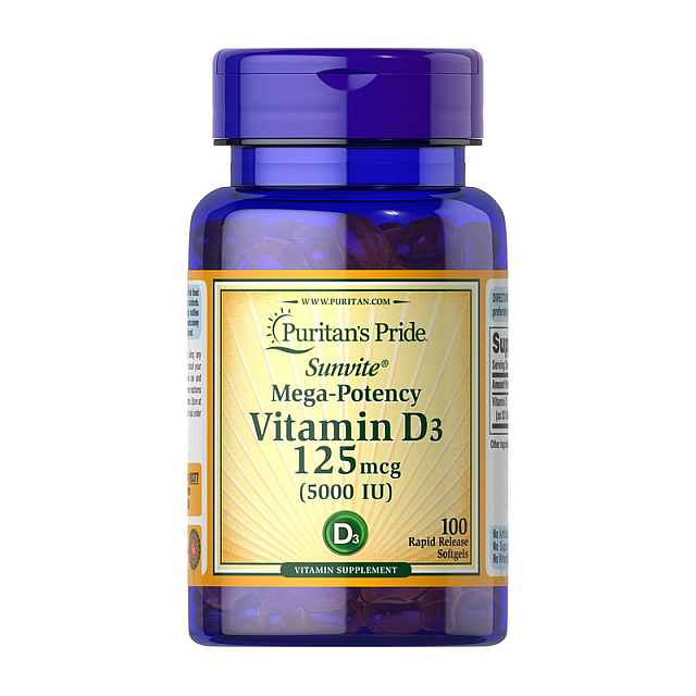 Vitamin D3 125 mcg (100 softgels)  