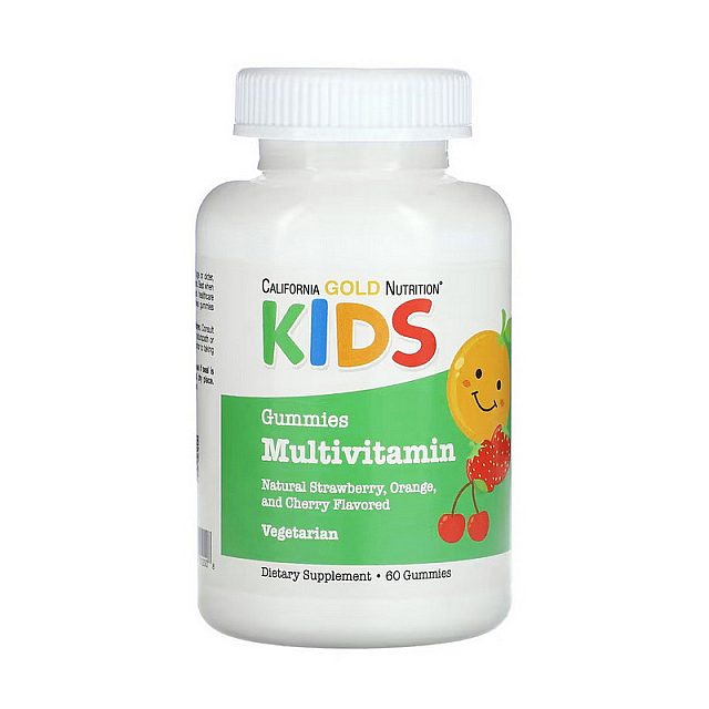 Kids Multivitamin Gummies (60 gummies) Natural strawberry-orange-cherry 