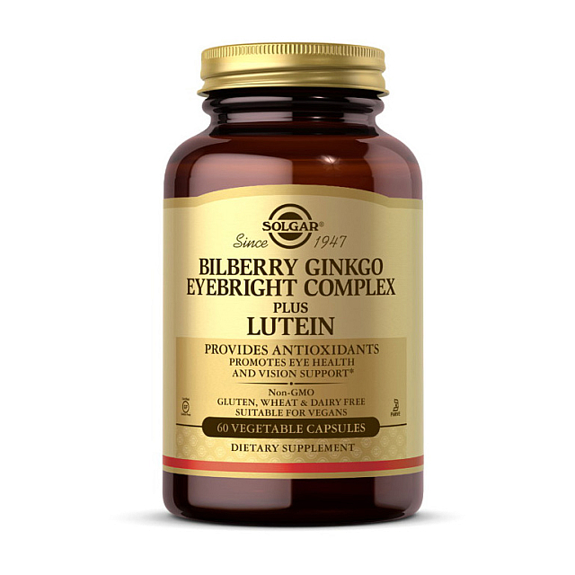 Bilberry Ginkgo Eyebright Complex plus Lutein (60 veg caps)  